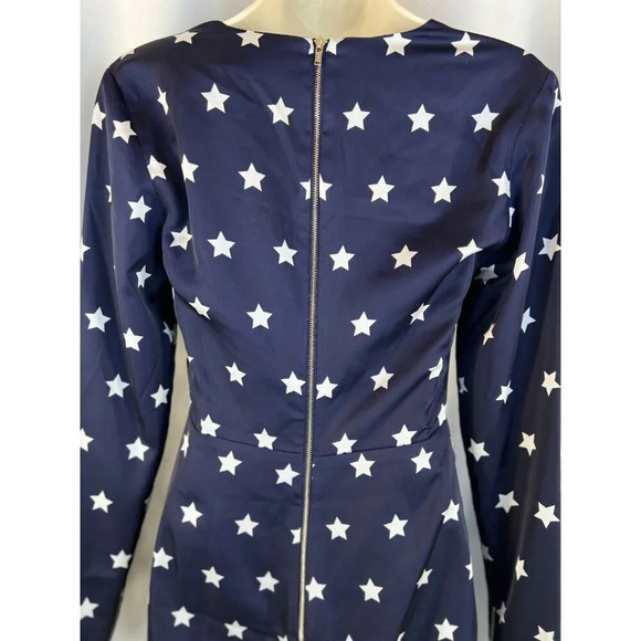 NWT Self-Portrait Navy Blue Star Patterned Dress $465 - Picture 8 of 16